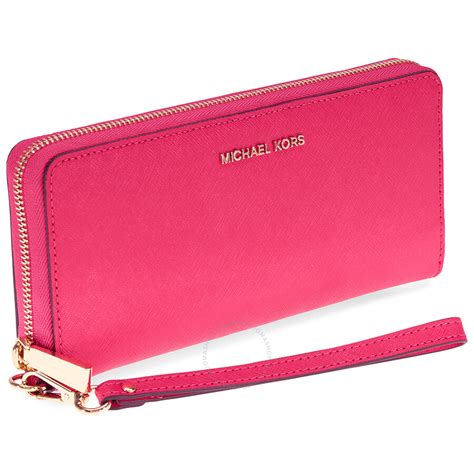 michael kors travel continental wallet soft pink|michael kors saffiano wallet black.